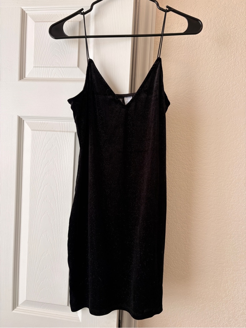 H&M Black Sparkle Mini Slip Dress